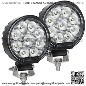 Waterproof LED Pods, 54W 3800LMS 60?? Flood Offroad Light with CREE Led Chips, Off Road Lights, Led Work Lights for Truck Trator Jeep ATV UTV Golf cart Boat, 12v/24v (3.5 inch)