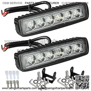 6" LED Light Bar White 36W 6500K Super Bright Spot Work Light Pods Off Road Driving Light Fog Light Boat Light Waterproof SUV ATV 4WD Car Truck Golf Cart 12V 24V IP67 (2pcs)