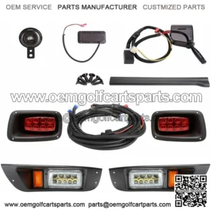 Golf Cart Deluxe LED Headlight/ Tail Light Kit for EZGO TXT 12-48V Legal Street