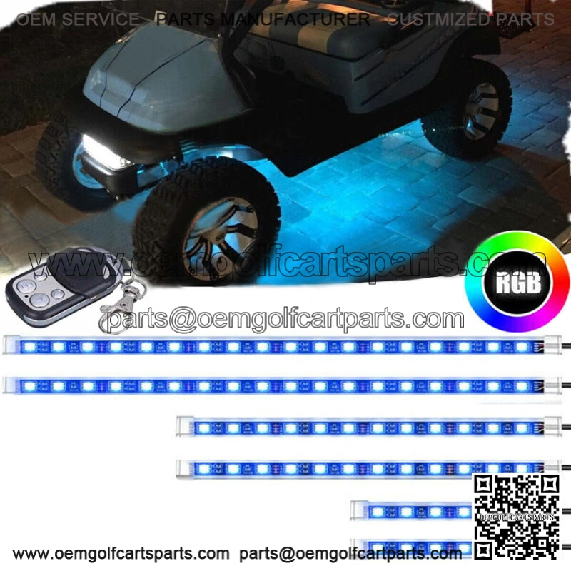 6PCS LED Light Strip Underglow Neon Lamp For Club Car EZGO Yamaha Golf Cart Kart
