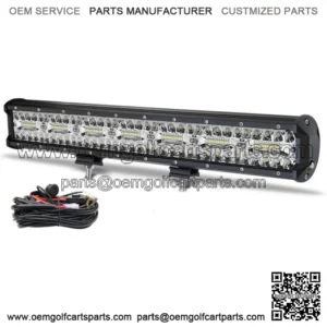 20" Bumper Led Work Light Bar + Wiring Kit For Club Car EZGO Golf Cart VS 22"