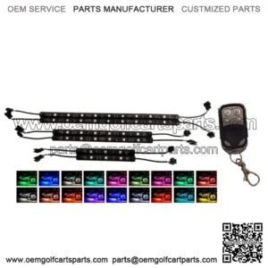 LED Custom Golf Cart Lighting Under Glow Neon Lights Kit for Club Car EZGO