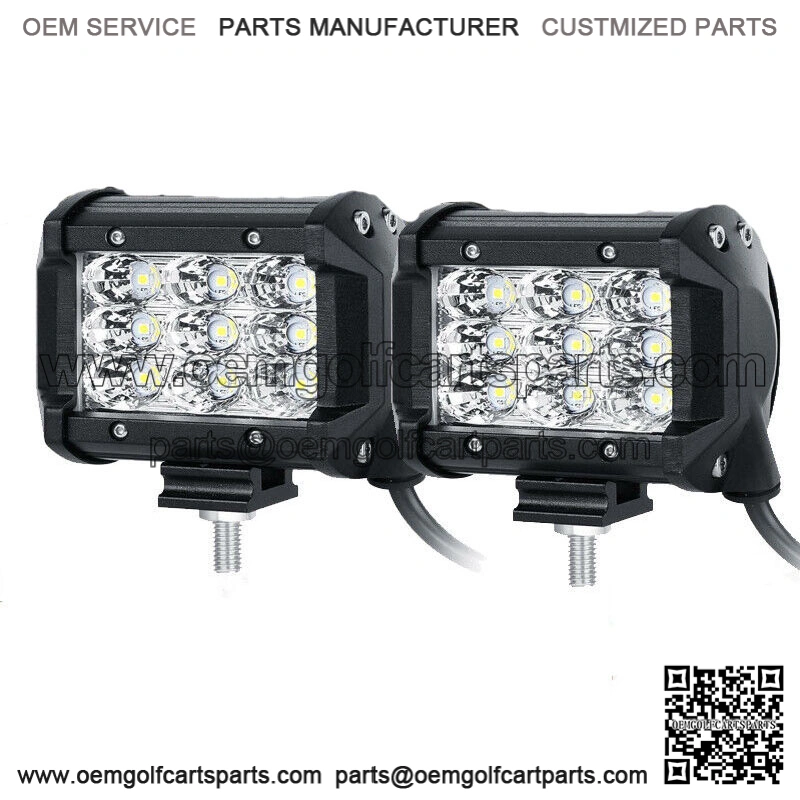 2PCS 4 inch Bumper Led Light Bar Work Driving For Club Car EZGO Yamaha Golf Cart