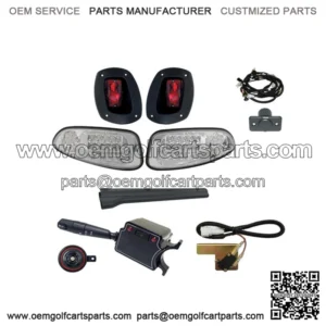 Deluxe LED Factory Style Street Package for E-Z-GO RXV ?C Clear Lenses (08-15 Elec)