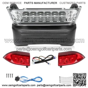 Golf Cart LED Headlight Tail Light Kit w/ Turn Signal for Club Car Precedent