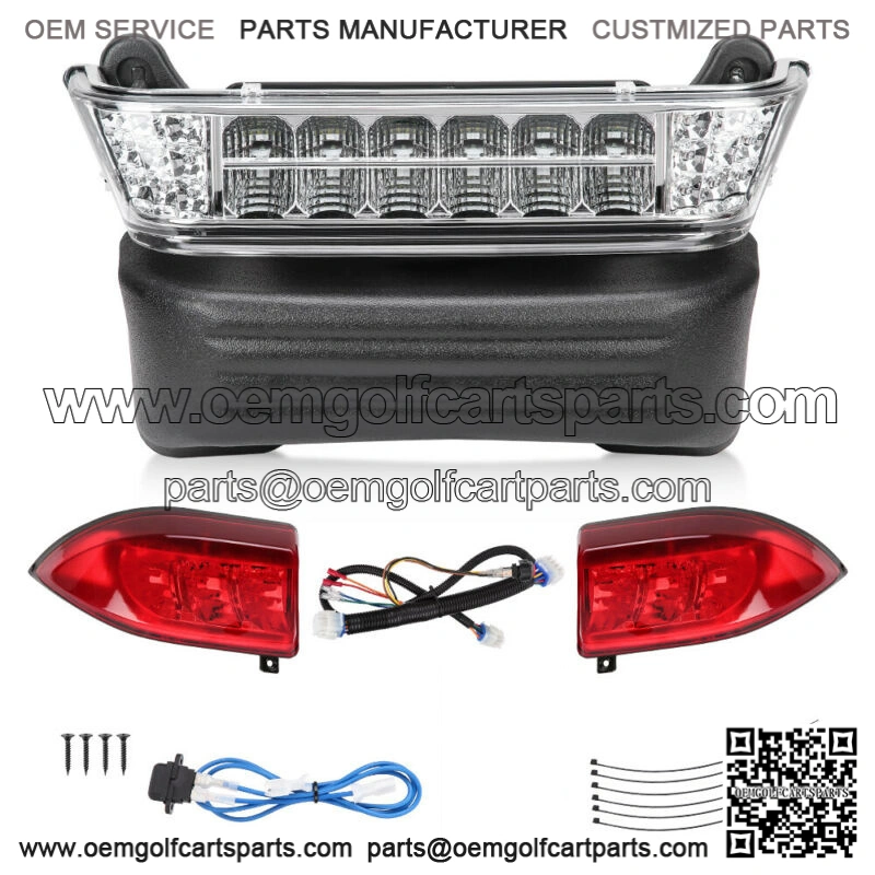 Golf Cart LED Headlight Tail Light Kit w/ Turn Signal for Club Car Precedent