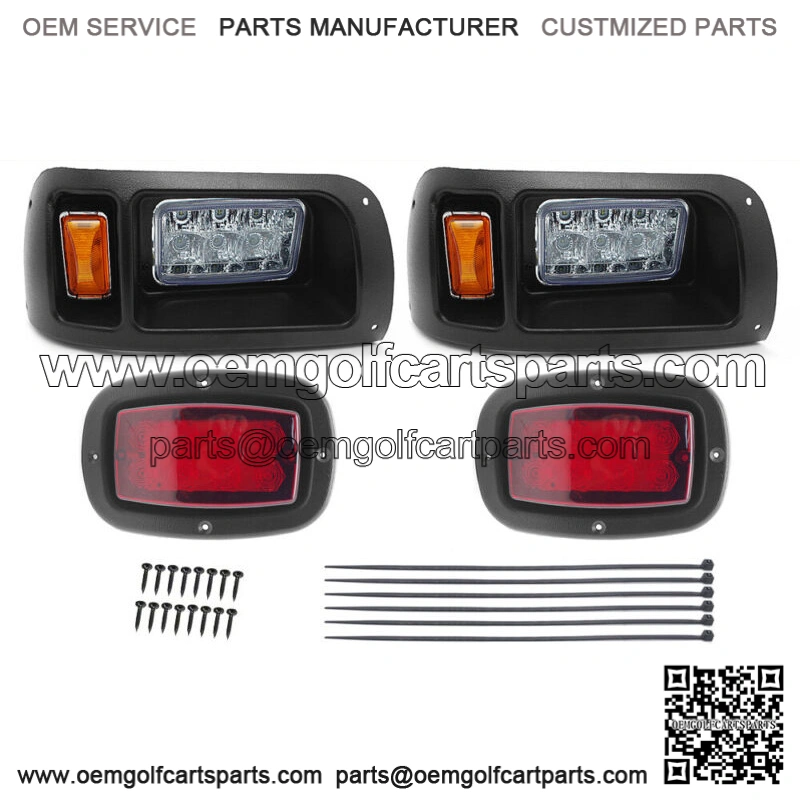 For Club Car DS MODELS Cart LED Headlight & Tail Light Kit 1993-UP Gas & Elec