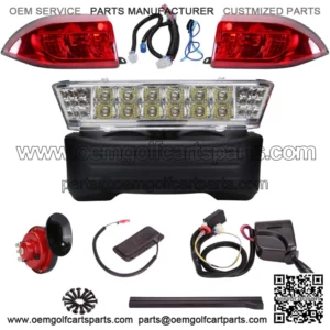 Deluxe Golf Cart LED Headlight Tail Light Kit for Club Car Precedent 2004+