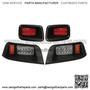 EZGO TXT Golf Cart LED Headlight & Tail Light Kit 1996-2013 Gas and Electric
