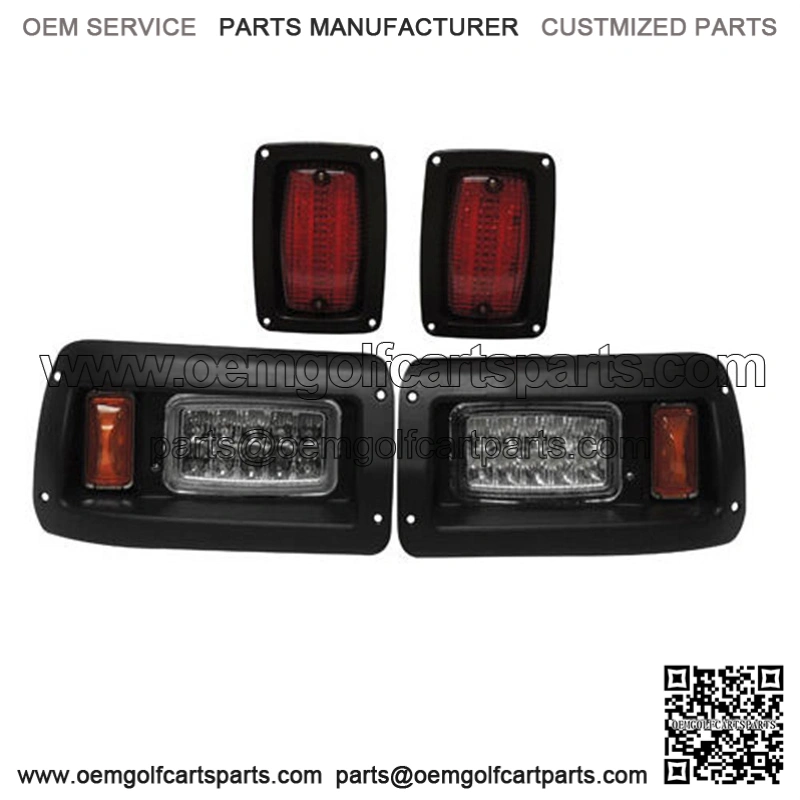 Club Car DS Golf Cart LED Headlight & Tail Light Kit 1993-UP Gas and Elec Models