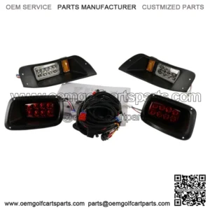 EZGO TXT LED Light Kit Adjustable Headlights / Tail Lights 96-13 G&E Golf Cart