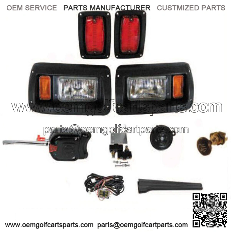 Club Car DS Golf Cart LED Headlight & Tail Light Kit Deluxe Street Package