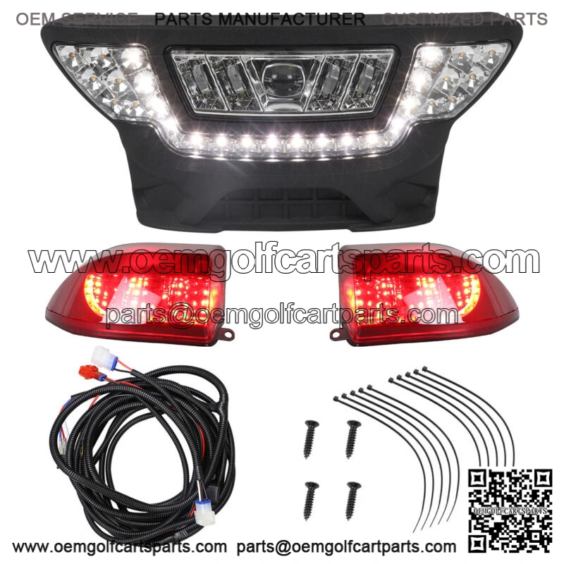 For Club Car Precedent Golf Cart LED Headlight & Tail Light Kit w/Harness 04-08