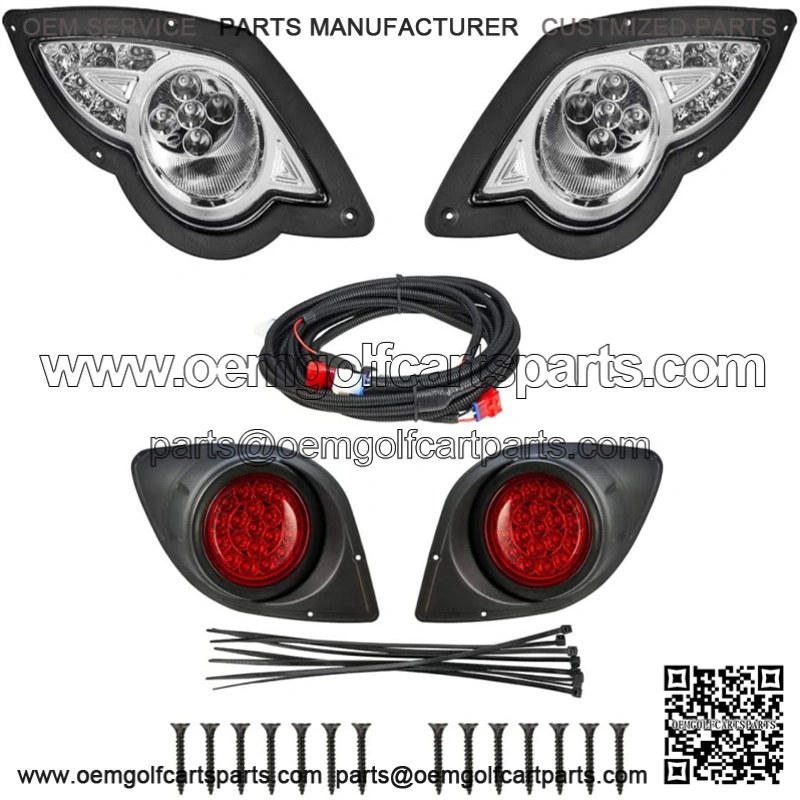FITS For Yamaha G29/Drive Golf Cart LED Headlight & LED Tail Light Kit 2007-2022
