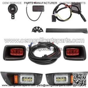 Golf Cart Deluxe LED Headlight/ Tail Light Kit for EZGO TXT 12-48V Legal Street.