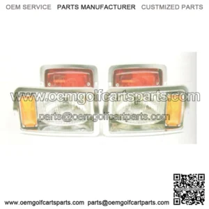 Club Car DS 1982-1992 Chrome Headlight Taillight Light Kit and Harness