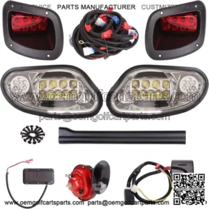 Golf Cart Deluxe LED Headlight Tail Light Kit for EZGO Freedom TXT/T48 G&E
