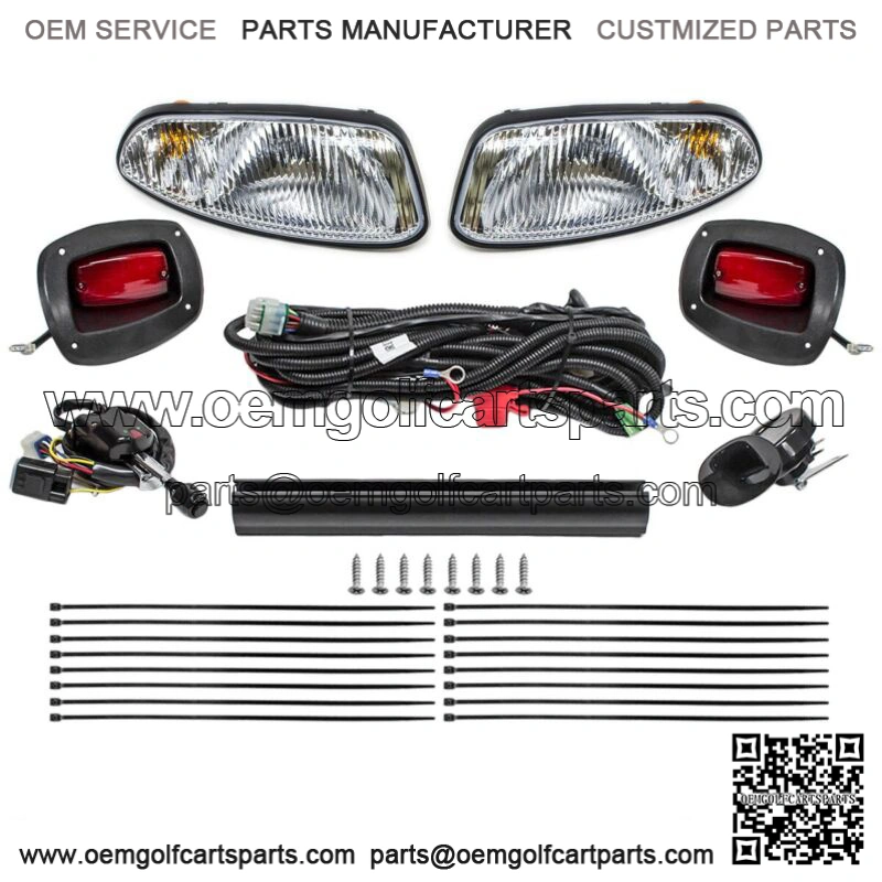Deluxe Street Legal Head Light Kit for EZGO RXV Golf Carts 2008-2015