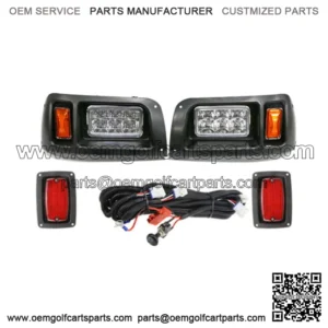 Club Car DS Golf Cart LED Light Kit, LED Headlights & LED Taillights 1993-Newer