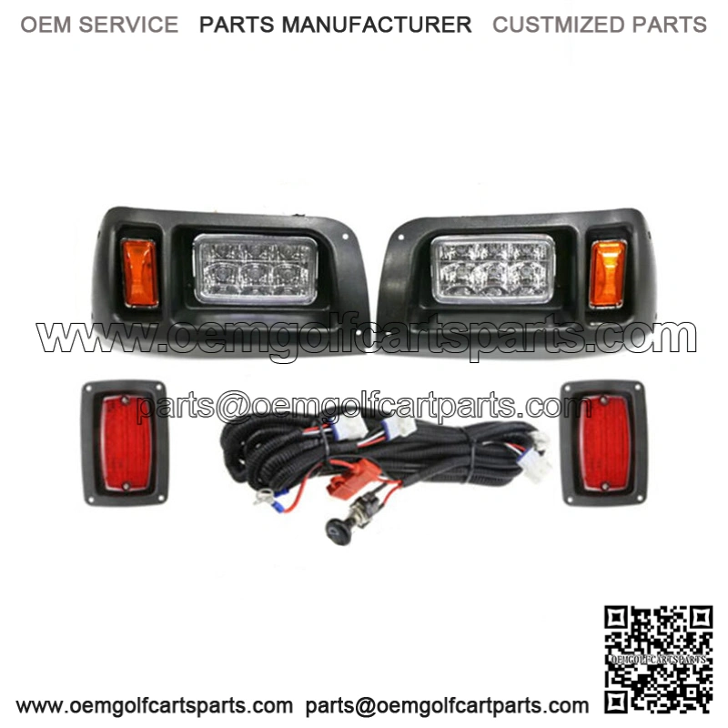 Club Car DS Golf Cart LED Light Kit, LED Headlights & LED Taillights 1993-Newer