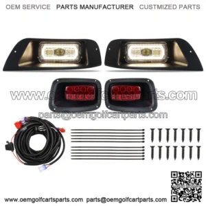 LED Headlights&Tail Lights Kit Fit For Golf Cart EZGO TXT 1995-2015 Electric