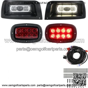LED Headlight Tail Light Kit Replacement for Club Car DS Golf Carts 1993-up