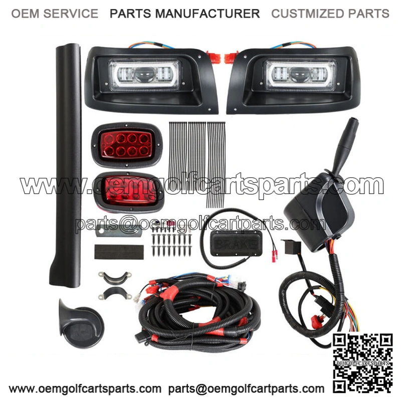 For Club Car DS 93+ 12V LED Light Kit Turn Signals Brake Light Horn Street Legal