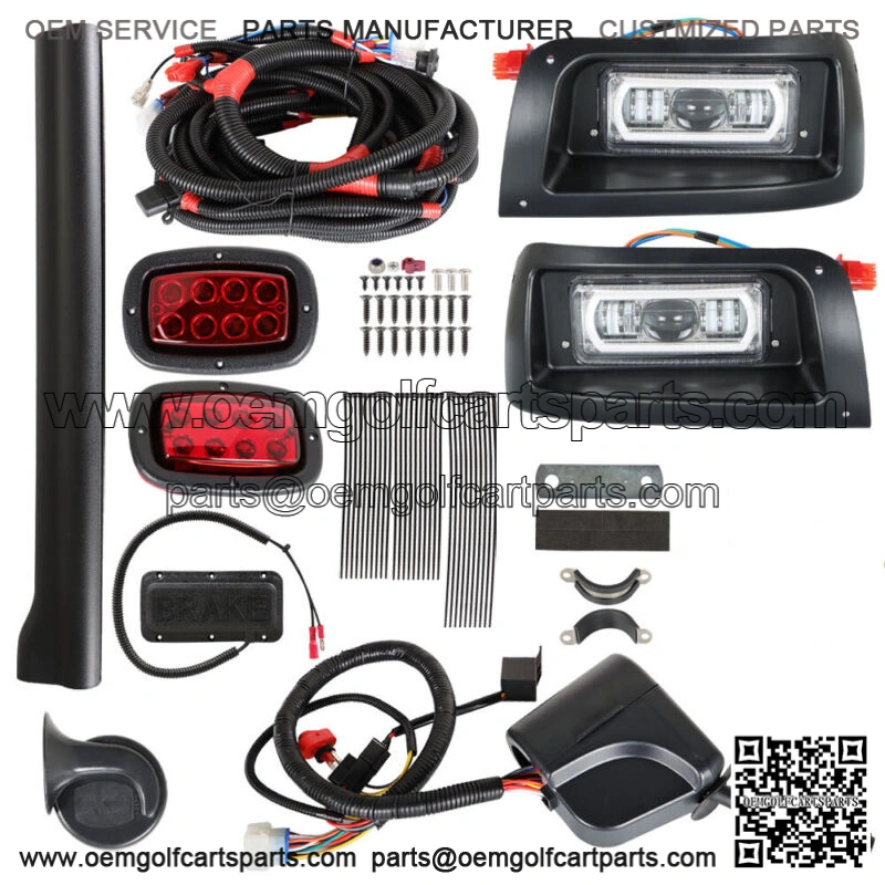 For Club Car DS 93+ LED Light Kit Turn Signals Brake Light Horn Street Legal 12V