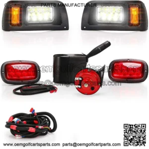 12V Golf Cart LED Headlight Tail Light Kit Fit Club Car DS 1993-up Legal Street