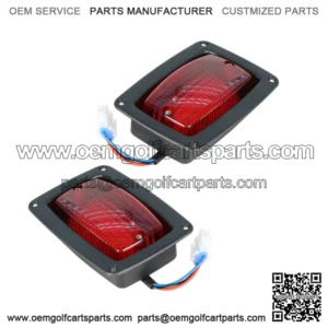 2 Golf Cart LED Tail Light 3 Wire Rear Taillights Pair For Club Car DS 1017035
