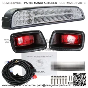 Golf Cart LED Light Bar Kit and 2pcs LED Taillights For EZGO TXT 1996-2013