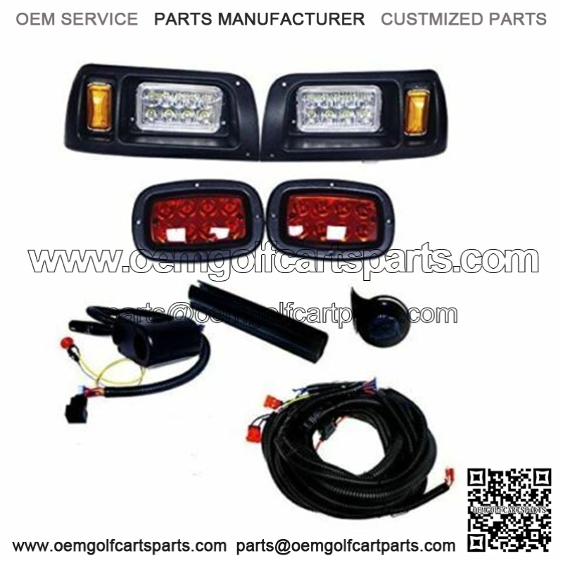 Club Car DS (Wrap around) 93+ Golf Cart Deluxe LED Light Kit Headlight/Taillight