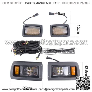 for  Club Car DS Golf Cart Headlight & Tail Light Kit Deluxe Street Package