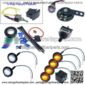 DIY Turn signal LED Lights kit toggle switch with horn for Polaris Ranger RZR