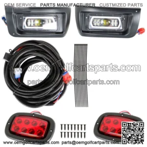 Golf Cart LED Headlight & Tail Light Kit For Club Car DS Gas & Elec 1993-UP