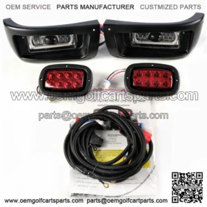 EZGO TXT LED Light Kit Adjustable Headlight Tail Light 96-13 Golf Cart NEW Style