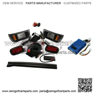 Club Car DS Golf Cart 93+ Street Legal Deluxe LED Light Kit W/ 30A DC Converter