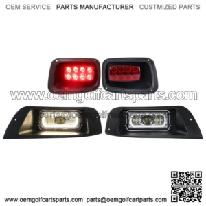 For 1995-2015 EZGO TXT Golf Cart Headlight & Tail Light Kit Electric models