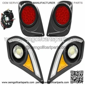 Yamaha Drive 2 Golf Cart LED Headlight & Tail Light Kit 2017-Up w/ Accent Lights