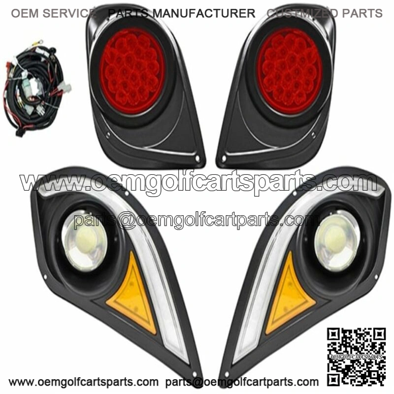 Yamaha Drive 2 Golf Cart LED Headlight & Tail Light Kit 2017-Up w/ Accent Lights