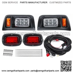 For Club Car DS Golf Cart LED Headlight & Tail Light Kit 1993-UP Gas & Electric