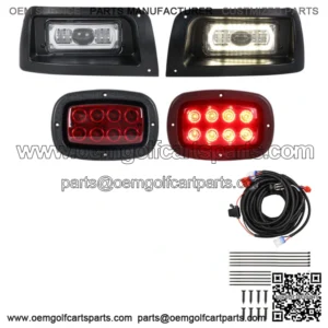 LED Light Kit Adjustable Headlights/Tail Lights For Club Car DS 1993+ Gas/Eelc