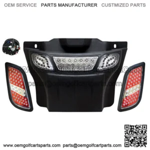 Complete Light Bar Bumper Kit, LED Bulbs for EZ-GO RXV Golf Cart 2008-Up
