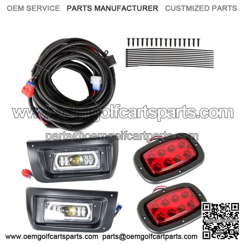 For Club Car DS Golf Cart 1993+ FULL LED Headlight & Tail Light Kit Gas & Elec