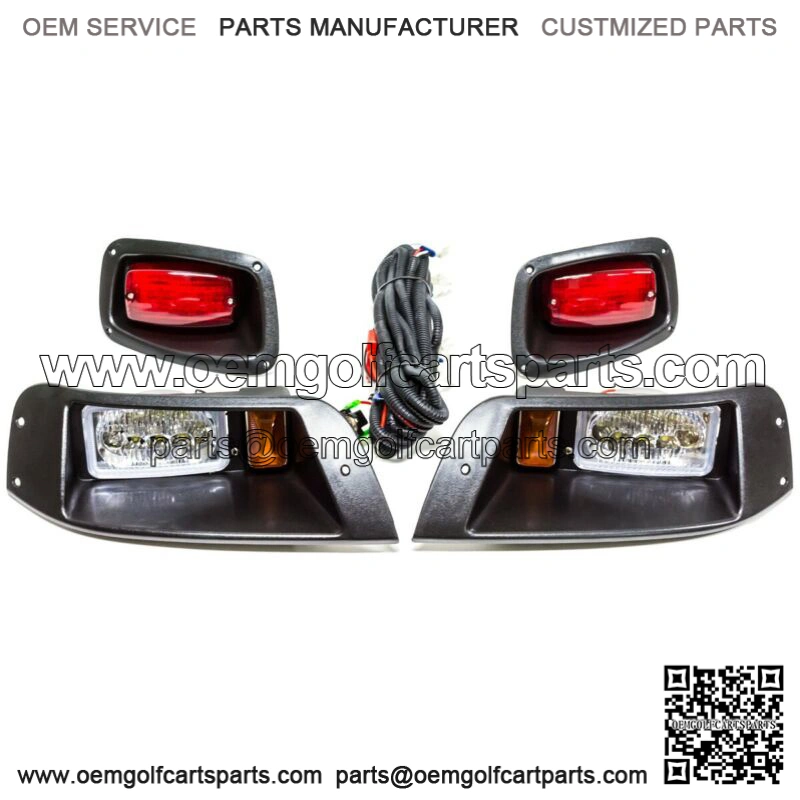 Golf Cart LED Headlight & Tail Light Kit For EZGO TXT 1996-2013 Gas and Electric