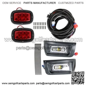 Golf Cart FULL LED Headlight & Tail Light Kit For Club Car DS 1993-UP