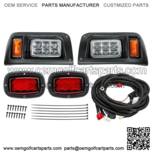 For Club Car DS MODELS Cart LED Headlight & Tail Light Kit  W/wiring harness
