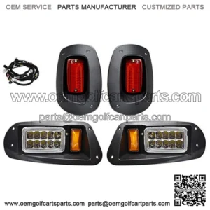 Golf Cart Complete Adjustable Light Kit, Bulbs for EZGO RXV