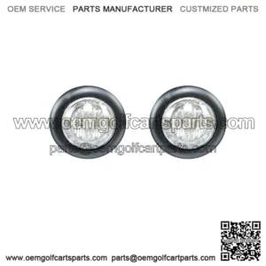 2 PC RED ROUND SIDE MARKER TURN SIGNAL LED LIGHT INDICATOR KIT GOLF CARTS G01
