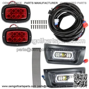 NEW For Club Car DS Golf Cart FULL LED Headlight & Tail Light Kit 1993+